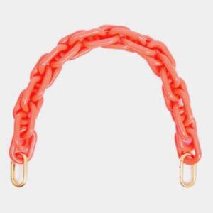 Clare V Coral Resin Link Shortie Strap